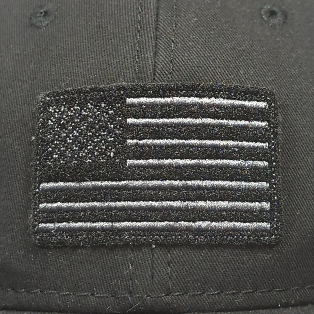 Flag Patch Black Snapback Hat Adjustable Ball‎ Cap